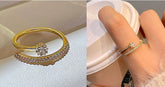 Gold Age Fashion All-in-one diamond ring -J231G